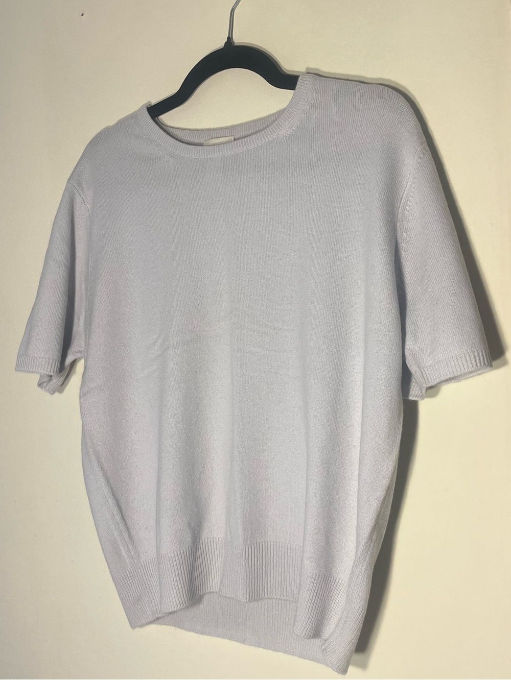 Neiman Marcus | Cashmere Crewneck Short Sleeve Sweater Top